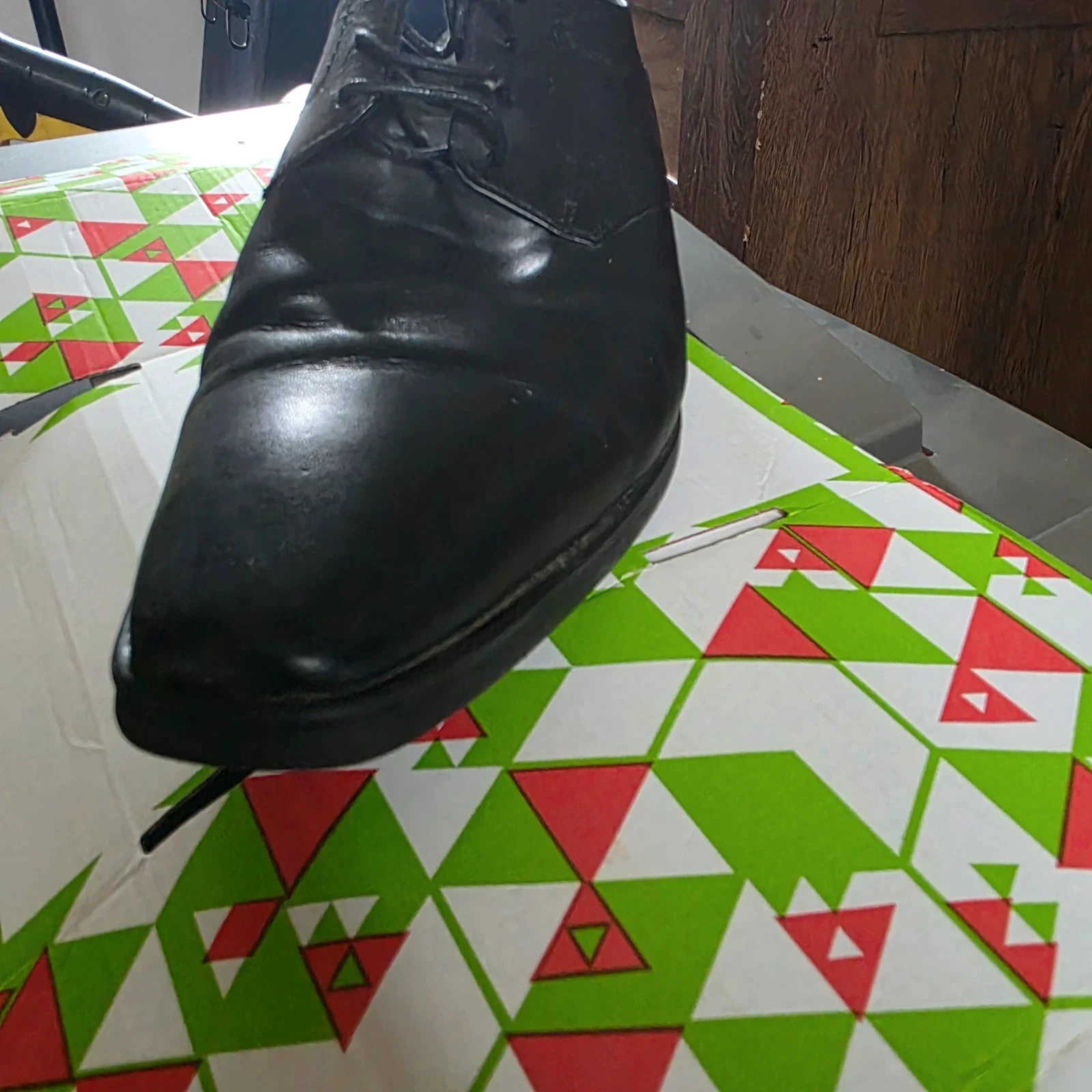 Chaussures de robe en cuir classique Van Beers - Cuir noir - Taille 44 (Excellent état – photo 5